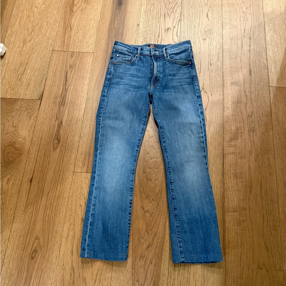 MOTHER Blue Denim Loafers and Lassos Jeans